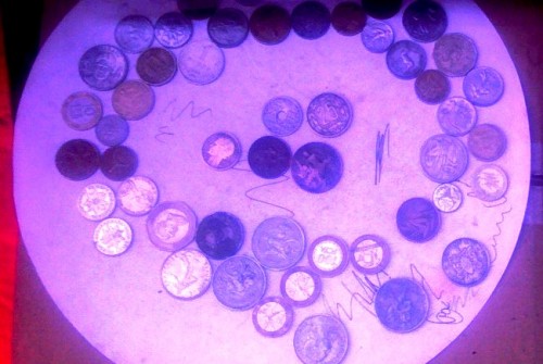 &Eacute;tal d'un vendeur de pi&egrave;ces.